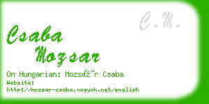 csaba mozsar business card